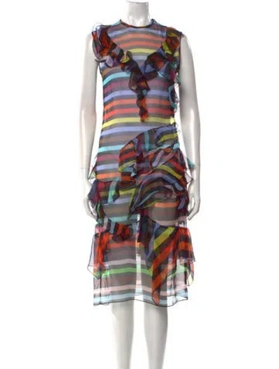 Pre-owned Givenchy Silk Midi Length Dress In Black