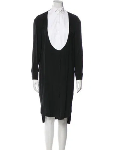 Pre-owned Givenchy Silk Midi Length Dress In Black