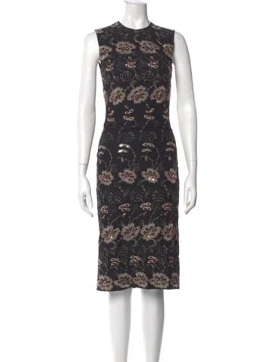 Pre-owned Givenchy Silk Midi Length Dress In Multi
