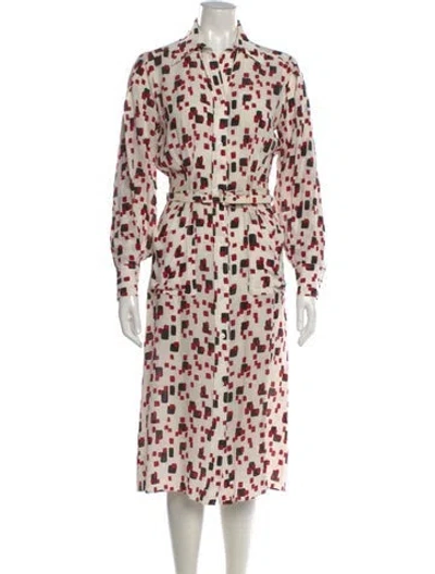 Pre-owned Givenchy Silk Midi Length Dress In Multi