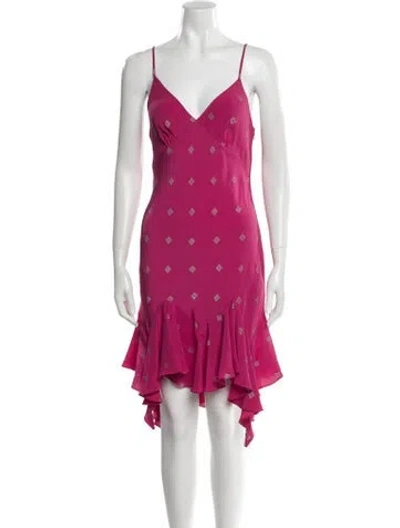 Pre-owned Givenchy Silk Midi Length Dress In Pink