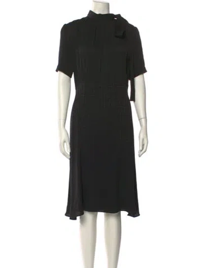 Pre-owned Givenchy Silk Midi Length Dress W/ Tags In Black