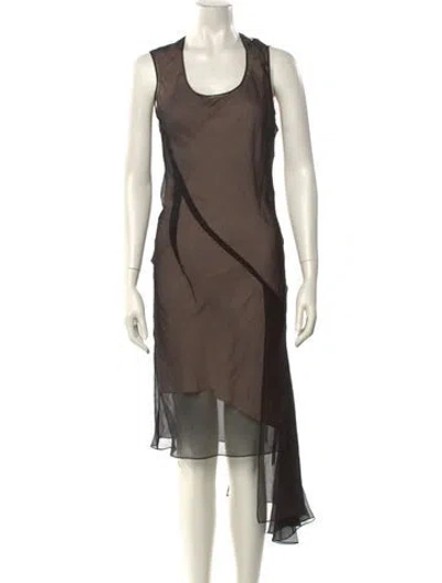 Pre-owned Givenchy Silk Midi Length Dress W/ Tags In Black