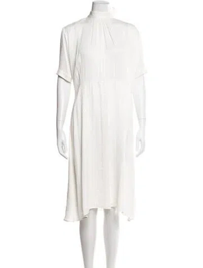 Pre-owned Givenchy Silk Midi Length Dress W/ Tags In Neutral