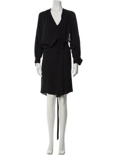 Pre-owned Givenchy Silk Mini Dress In Black