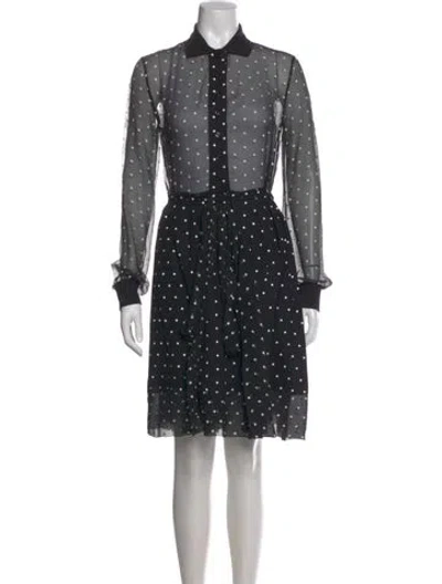 Pre-owned Givenchy Silk Mini Dress In Black