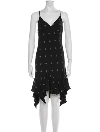 Pre-owned Givenchy Silk Mini Dress In Black