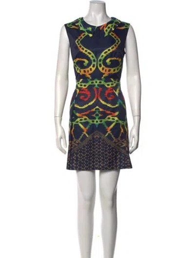 Pre-owned Givenchy Silk Mini Dress In Blue