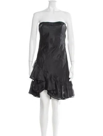 Pre-owned Givenchy Silk Mini Dress In Gray
