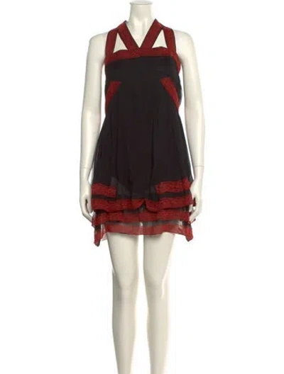 Pre-owned Givenchy Silk Mini Dress In Multi