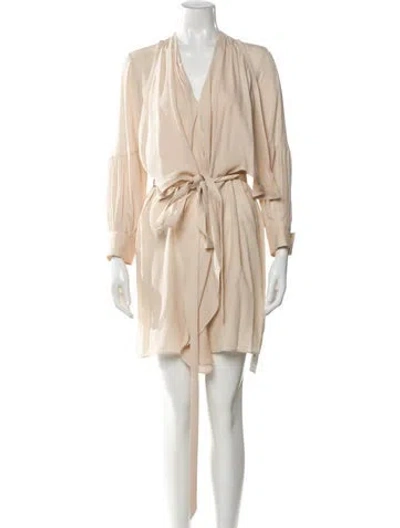 Pre-owned Givenchy Silk Mini Dress In Neutrals