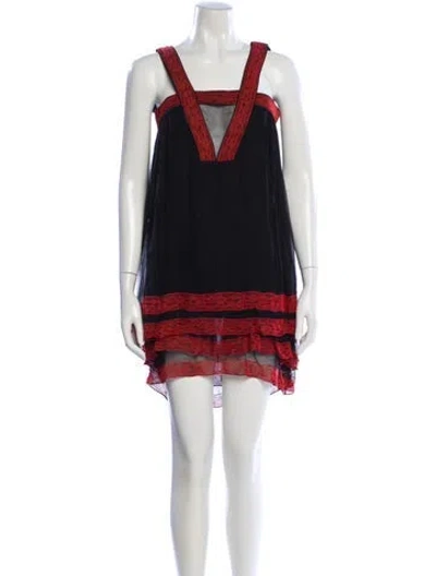 Pre-owned Givenchy Silk Mini Dress W/ Tags In Blue