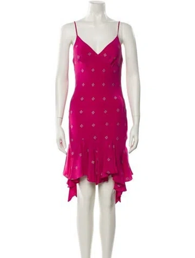 Pre-owned Givenchy Silk Mini Dress W/ Tags In Pink