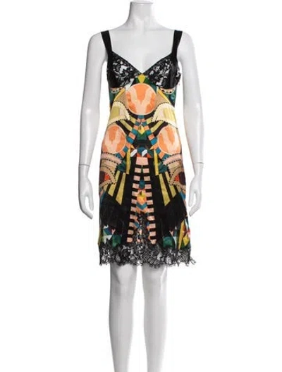 Pre-owned Givenchy Silk Mini Dress In Yellow