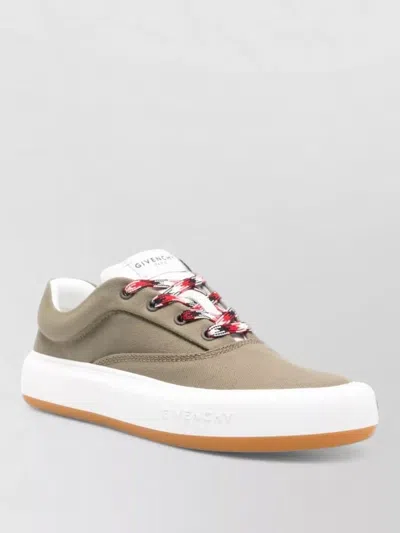 Givenchy Silk Nylon Sneakers Contrasting Flat Sole In Brown