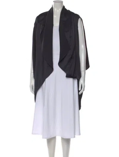 Pre-owned Givenchy Silk Open Front Top In Black