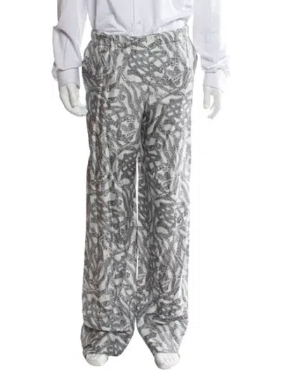Pre-owned Givenchy Silk Pants In Silver