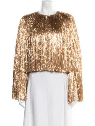Pre-owned Givenchy Silk Patterned Evening Jacket In Neutrals
