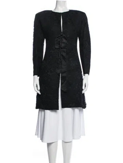 Pre-owned Givenchy Silk Patterned Jacket In Black