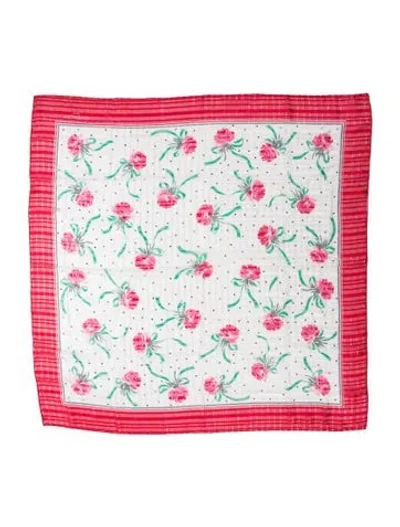 Pre-owned Givenchy Silk Plaid Print Scarf In Neutrals
