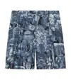 Givenchy Bermuda Shorts In Silk With Hubert Objects Print