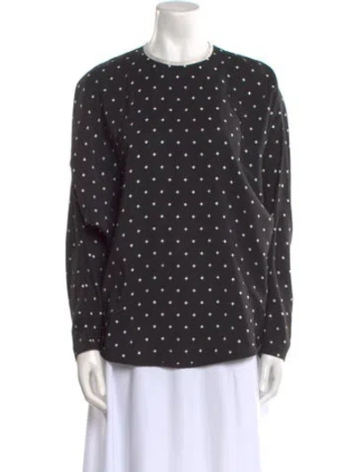 Pre-owned Givenchy Silk Printed Blouse In Black