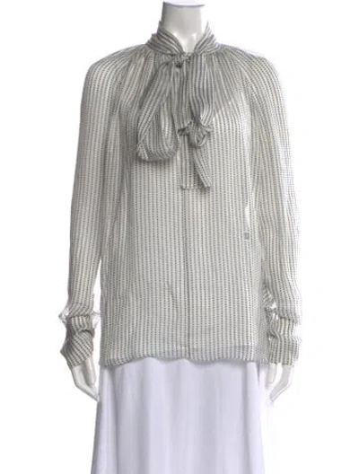 Pre-owned Givenchy Silk Printed Blouse In Multicolor