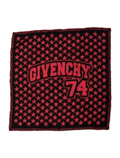 Pre-owned Givenchy Silk Printed Scarf In Black