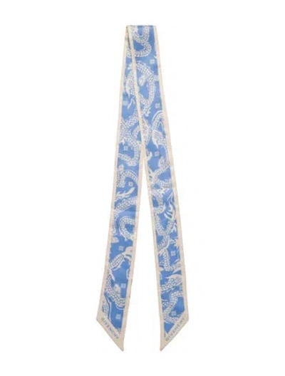 Pre-owned Givenchy Silk Printed Scarf In Blue