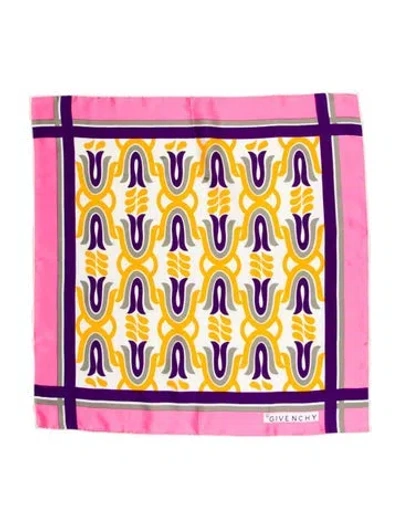 Pre-owned Givenchy Silk Printed Scarf In Multi