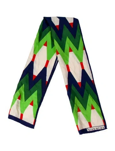 Pre-owned Givenchy Silk Printed Scarf In Multi