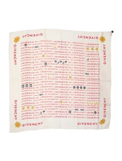 Pre-owned Givenchy Silk Printed Scarf In Neutral
