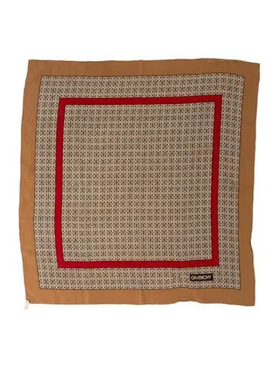 Pre-owned Givenchy Silk Printed Scarf In Neutral