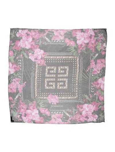 Pre-owned Givenchy Silk Printed Scarf In Pink