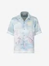 Givenchy Boxy Fit Printed Shirt In Silk In Multicolor