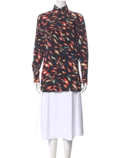 Pre-owned Givenchy Silk Printed Top W/ Tags In Multi