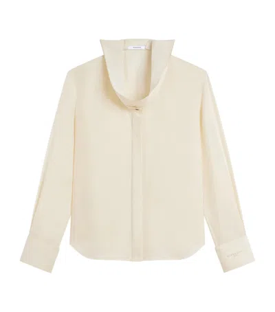 Givenchy Silk Reverse-collar Shirt In Ivory