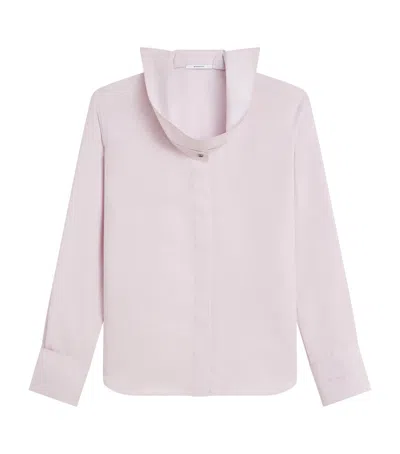 Givenchy Silk Reverse-collar Shirt In Pink