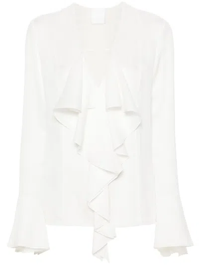 Givenchy Silk Ruffled Blouse In Pattern