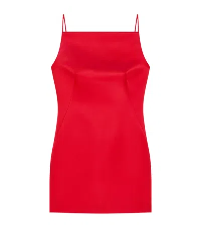 Givenchy Silk Satin Mini Dress In Red