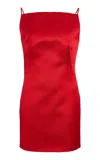 Givenchy Sliced Mini Dress In Satin In Red