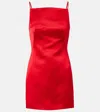 Givenchy Sliced Mini Dress In Satin In Red
