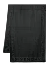 Givenchy Monogram-print Silk Scarf In Black