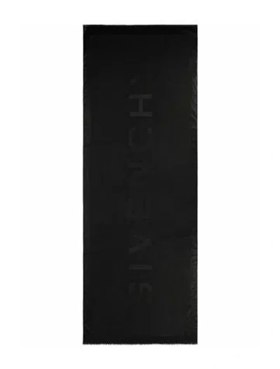 Pre-owned Givenchy Silk Scarf W/ Tags In Black