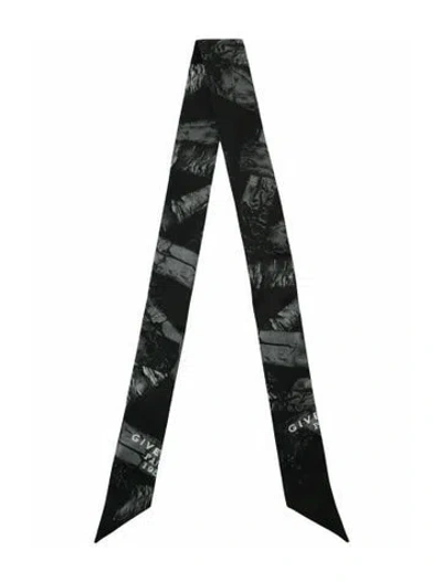 Pre-owned Givenchy Silk Scarf W/ Tags In Black