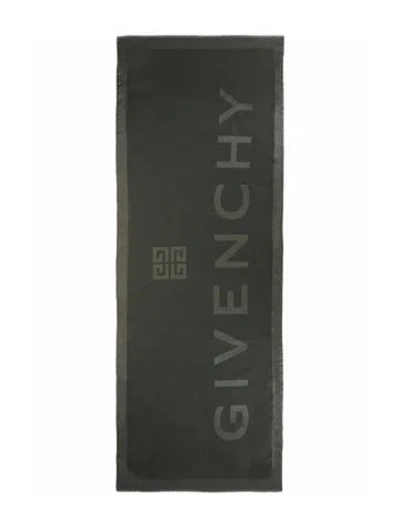 Pre-owned Givenchy Silk Scarf W/ Tags In Grey