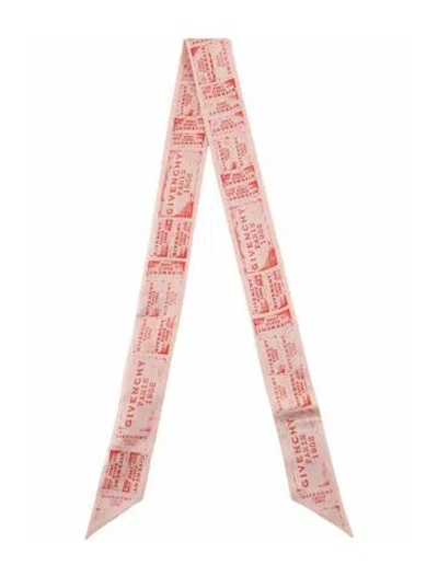 Pre-owned Givenchy Silk Scarf W/ Tags In Pink