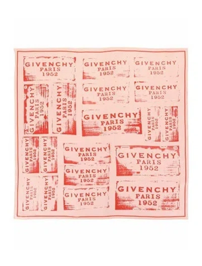 Pre-owned Givenchy Silk Scarf W/ Tags In Pink