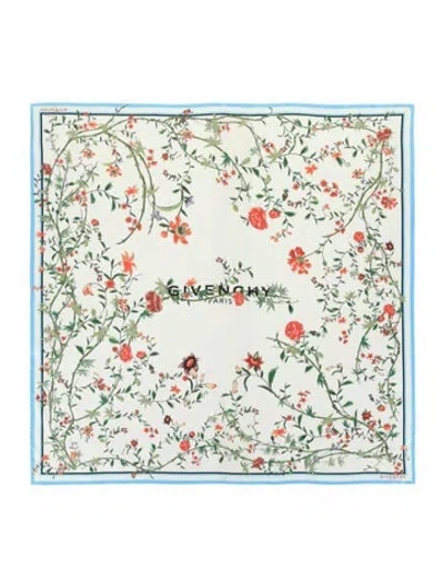 Pre-owned Givenchy Silk Scarf W/ Tags In White