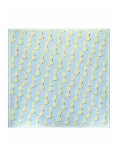 Pre-owned Givenchy Silk Shawl W/ Tags In Blue